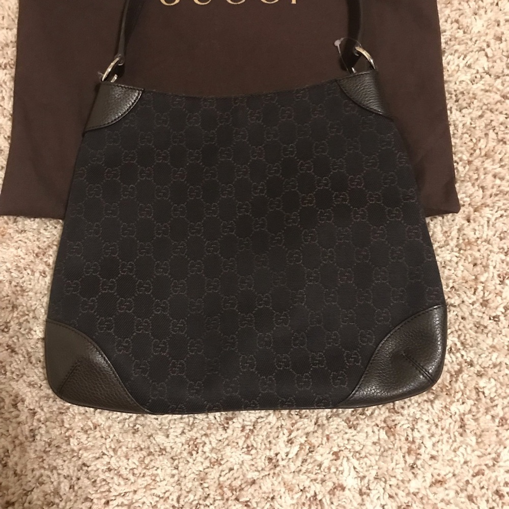 Gucci Shoulder bag, Excellent condition; brown canvas and leather; dust bag incl - Picture 3 of 16